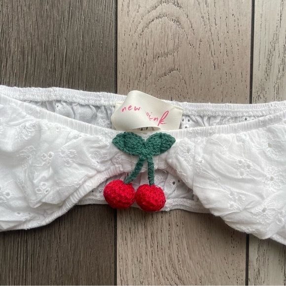 White Bottoms with Cherry Detail - Picture 2 of 6